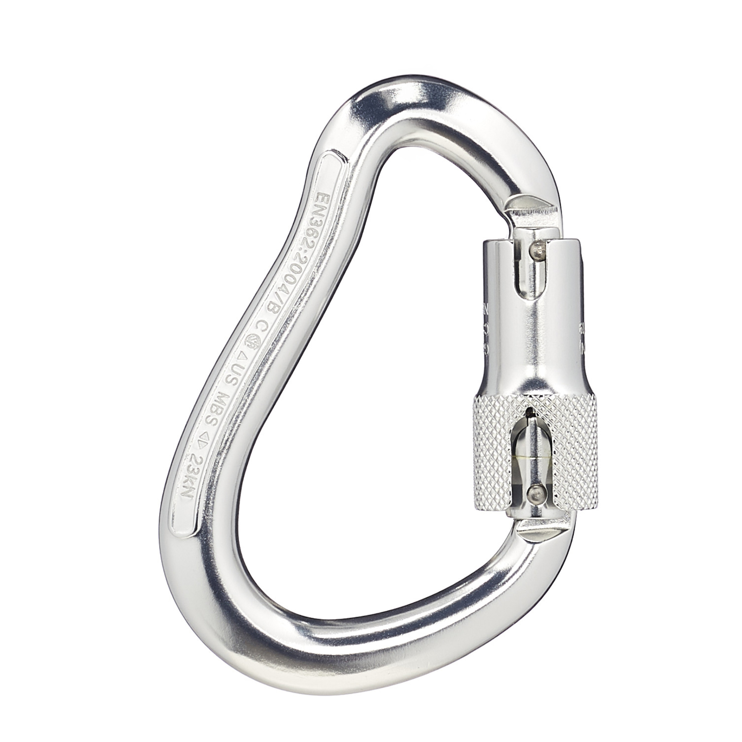 Aluminum Carabiner, 1" gate opening, Auto-Locking, Black